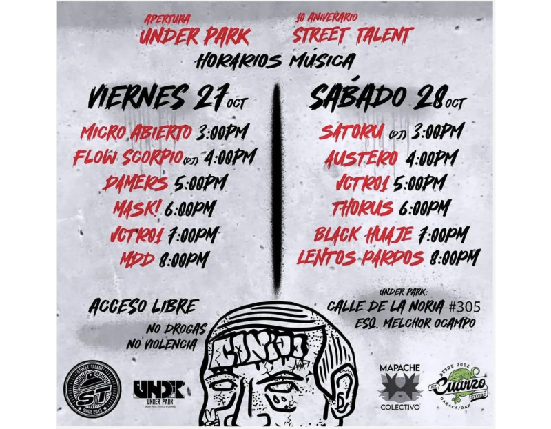 DJ Set & Open Mic at Under Park 10/28/2023 Oaxaca de Juarez, , Under