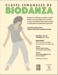 Biodanza, clases semanales (weekly class) Biodanza, clases semanales (weekly class)