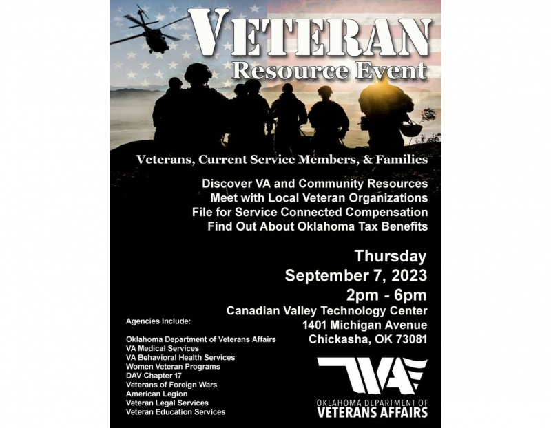 Veteran Resource Event 09/07/2023 Chickasha, , Canadian Valley