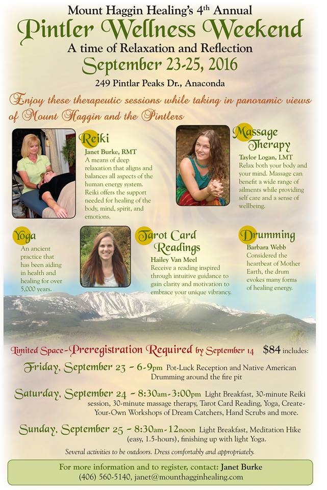 Pintler Wellness Weekend 09 25 2016 Anaconda Montana Private