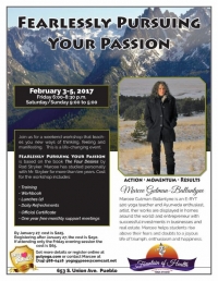 Fearlessly Pursuing Your Passion - Weekend Workshop Fearlessly Pursuing Your Passion - Weekend Workshop