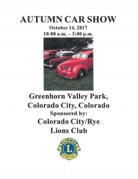Colorado City/Rye Lions Club Autumn Car Show Colorado City/Rye Lions Club Autumn Car Show