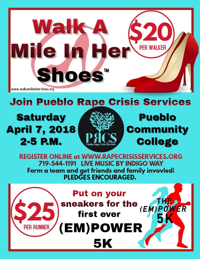 Walk A Mile In Her Shoes and (Em)Power 5k 04/07/2018 Pueblo, Colorado ...