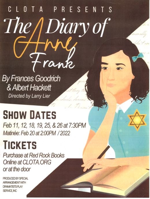 CLOTA Presents, The Diary of Anne Frank