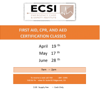 First Aid, CPR, AED Workshop First Aid, CPR, AED Workshop
