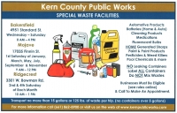 Kern County Public Works Special Waste Days Kern County Public Works Special Waste Days