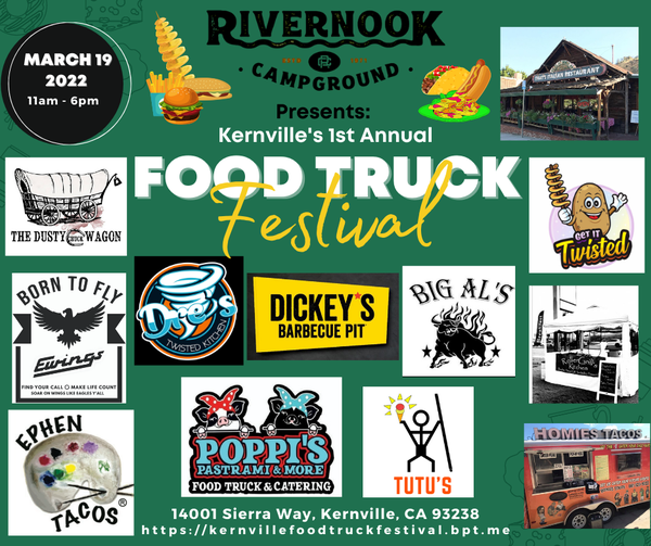 Kernville's First Annual Food Truck Festival 03/19/2022 Kernville