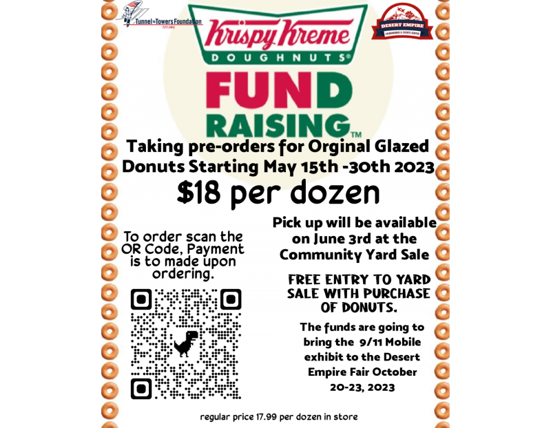 Krispy Kreme Donut Fundraiser for Mobile 9.11 Exhibit in October
