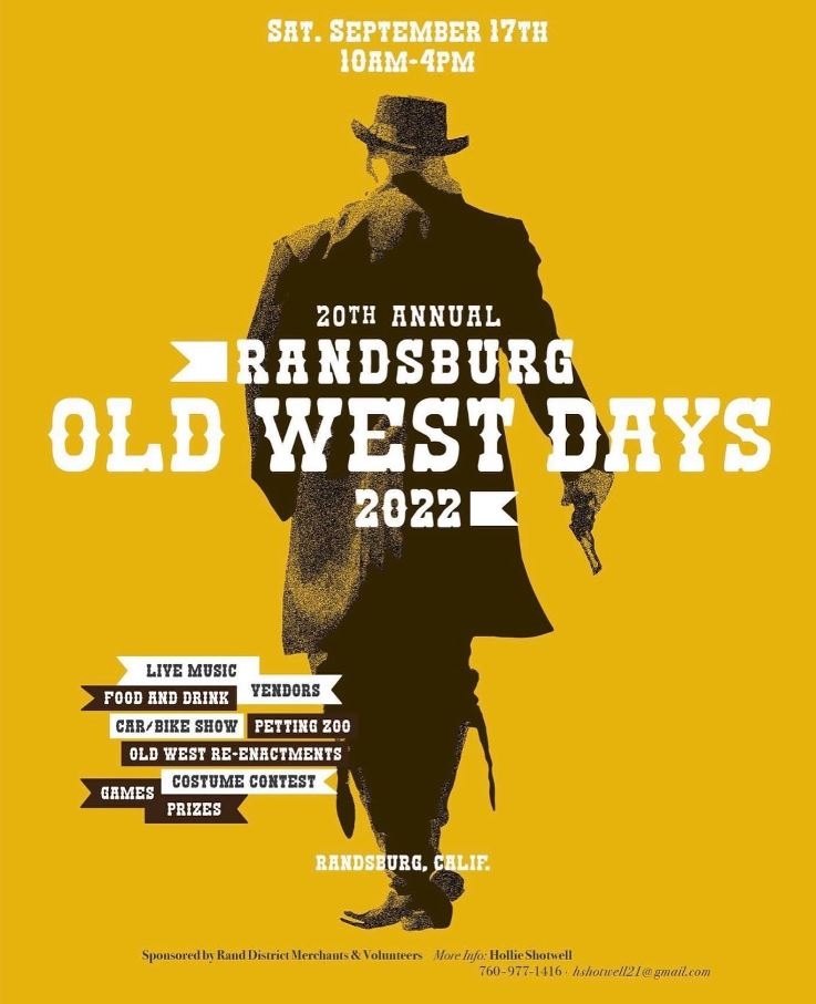 20th Annual Randsburg Old West Days 09/17/2022 Randsburg, , 20th Annual