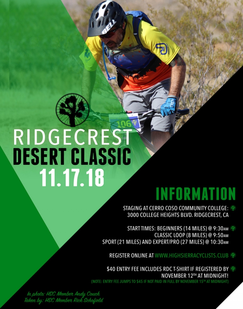 Ridgecrest Desert Classic MTB Race 11/17/2018 Ridgecrest, , Cero Coso