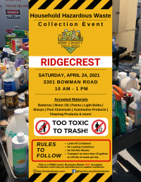 Household Hazardous Waste Collection EVent Household Hazardous Waste Collection EVent