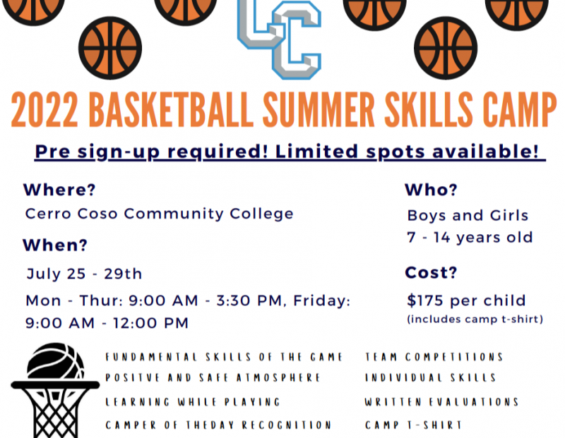 Cerro Coso Skills Basketball Camp 07/25/2022 Ridgecrest, California, Cerro  Coso Gym - Sports/Outdoor Event | Ridgecrest Events