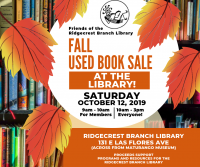 Fall Used Book Sale to benefit Ridgecrest Branch Library Fall Used Book Sale to benefit Ridgecrest Branch Library