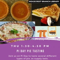 Pi Day Pie Tasting Pi Day Pie Tasting
