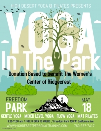 YOGA in the PARK (fundraiser for Women's Center) YOGA in the PARK (fundraiser for Women's Center)