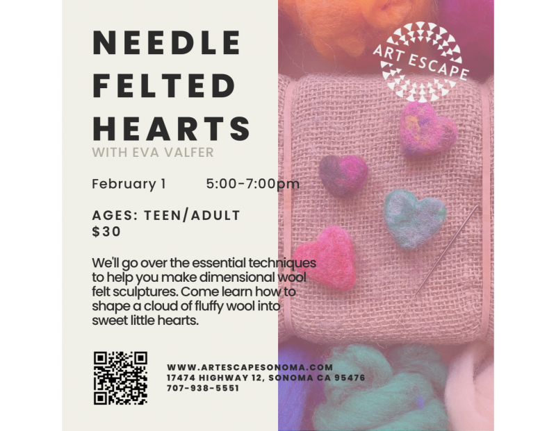 Needle Felted Hearts ??