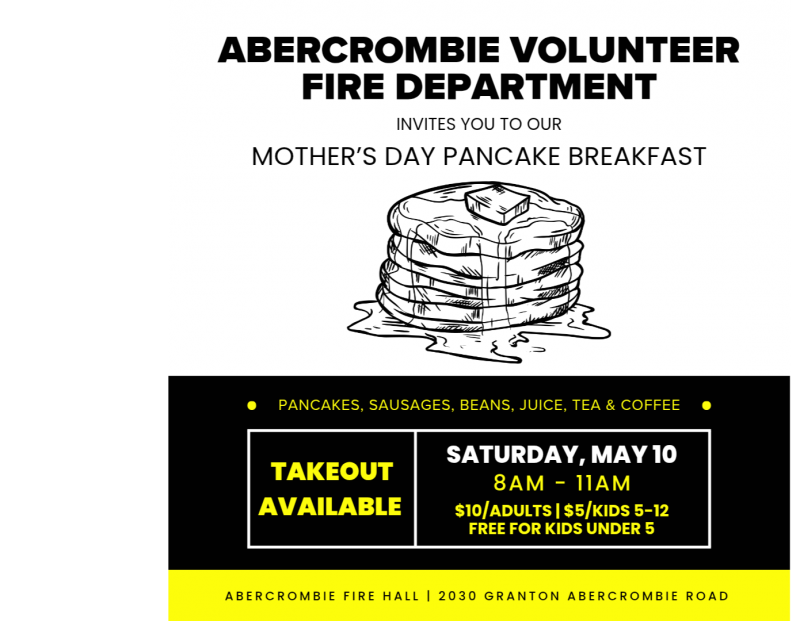 Abercrombie Fire Department Pancake Breakfast Abercrombie Fire Department Pancake Breakfast
