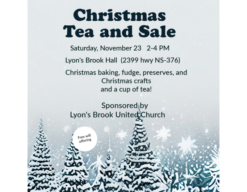 Christmas Tea and Sale Christmas Tea and Sale